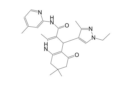 4-(1-ethyl-3-methyl-1H-pyrazol-4-yl)-2,7,7-trimethyl-N-(4-methyl-2-pyridinyl)-5-oxo-1,4,5,6,7,8-hexahydro-3-quinolinecarboxamide