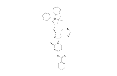 N4-BENZOYL-1-[(2R,4R,5R)-4-ACETYLTHIOMETHYL-5-(2-TERT.-BUTYLDIPHENYLSILYLOXYETHYL)-TETRAHYDROFURAN-2-YL]-CYTOSINE