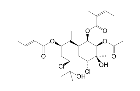 2.beta.-Acetoxy-4.alpha.,10-dichloro-1.beta.,8-bis[(angeloyl)oxy]-3.beta.,11-dihydroxybisabol-7(14)-ene