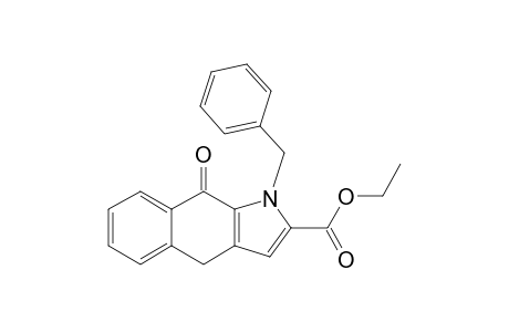 1H-Benz[f]indole-2-carboxylic acid, 4,9-dihydro-9-oxo-1-(phenylmethyl)-, ethyl ester