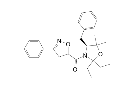 4-Benzyl-2,2-diethyl-5,5-dimethyl-3-[3-phenyl-2-isoxazoline-5-carbonyl]oxazolidine