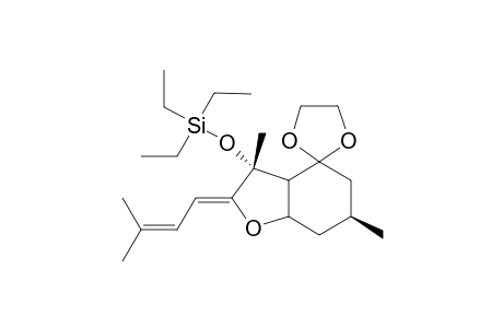 (+-)-(3RS,3aRS,6SR,7aSR)-3,6-Dimethyl-2-(3-methylbut-2-enylidene)-3-[(triethylsilyl)oxy]-hexahydrospiro[benzofuran-4(2H),2'-[1,3]dioxolane]