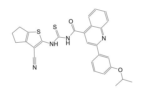 N-(3-cyano-5,6-dihydro-4H-cyclopenta[b]thien-2-yl)-N'-{[2-(3-isopropoxyphenyl)-4-quinolinyl]carbonyl}thiourea