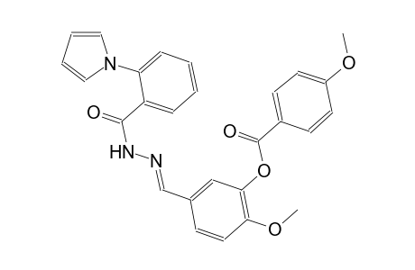 2-methoxy-5-((E)-{[2-(1H-pyrrol-1-yl)benzoyl]hydrazono}methyl)phenyl 4-methoxybenzoate
