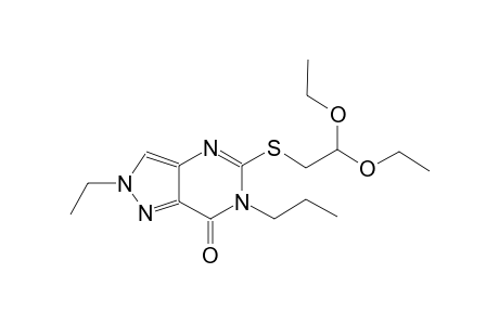 5-[(2,2-diethoxyethyl)sulfanyl]-2-ethyl-6-propyl-2,6-dihydro-7H-pyrazolo[4,3-d]pyrimidin-7-one