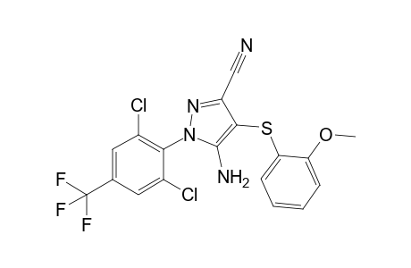 3-Cyano-5-amino-4-[(2-methoxyphenyl)thio]-1-[2,6-dichloro-4-(trifluoromethyl)phenyl]pyrazole