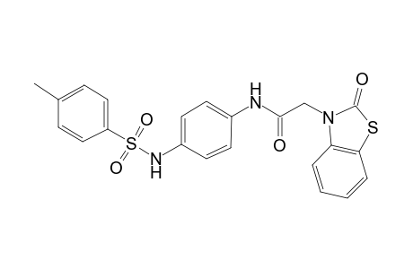 1,3-Benzothiazole-3-acetamide, 2,3-dihydro-N-[4-[[(4-methylphenyl)sulfonyl]amino]phenyl]-2-oxo-