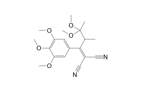 2-[3,3-dimethoxy-2-methyl-1-(3,4,5-trimethoxyphenyl)butylidene]malononitrile