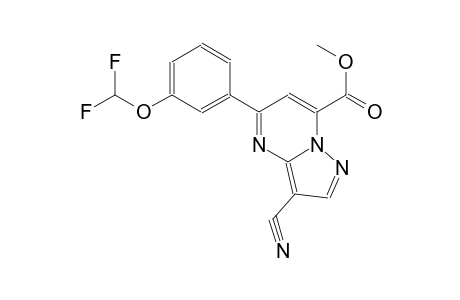 pyrazolo[1,5-a]pyrimidine-7-carboxylic acid, 3-cyano-5-[3-(difluoromethoxy)phenyl]-, methyl ester