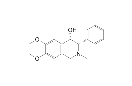 (+)-(3S,4S)-6,7-Dimethoxy-4-hydroxy-2-methyl-3-phenyl-1,2,3,4-tetrahydroisoquinoline