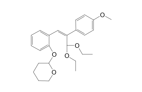 3,3-Diethoxy-2-[(o-tetrahydropyranyloxy)phenyl]-3-(4'-methoxyphenyl)prop-1-ene