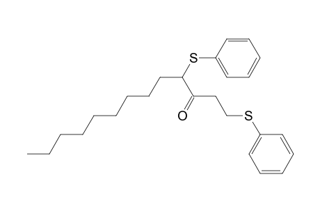 3-Tridecanone, 1,4-bis(phenylthio)-