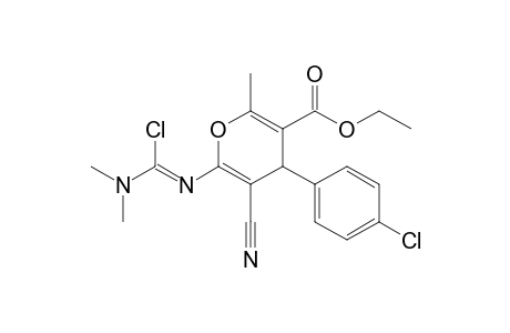 6-[(Z)-[chloro(dimethylamino)methylene]amino]-4-(4-chlorophenyl)-5-cyano-2-methyl-4H-pyran-3-carboxylic acid ethyl ester