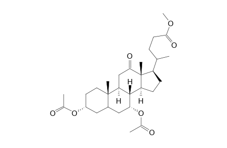 3.alpha.,7.alpha.-diacetoxy-12-oxopregnane-20-propanoic acid methyl ester