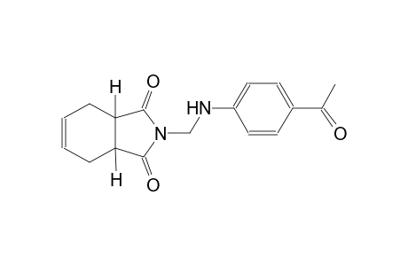 1H-isoindole-1,3(2H)-dione, 2-[[(4-acetylphenyl)amino]methyl]-3a,4,7,7a-tetrahydro-, (3aR,7aS)-