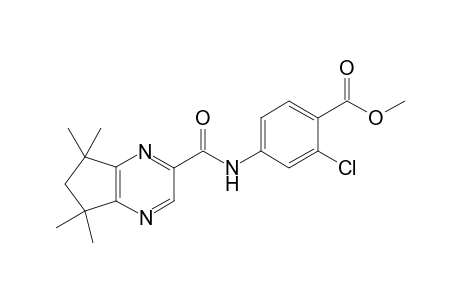 Methyl 2-chloro-4-[(5,6-(1,1,3,3-tetramethylcyclopentano)-2-pyrazinyl)carboxamido]benzoate