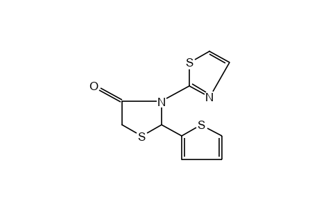 3-(2-thiazolyl)-2-(2-thienyl)-4-thiazolidinone