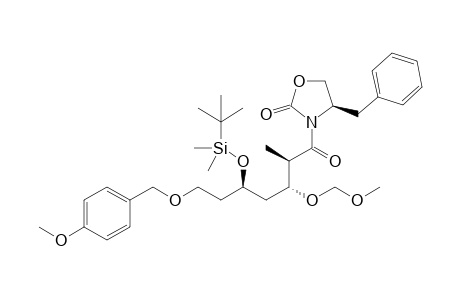 (4R)-4-Benzyl 3-{(2R,3R,5R)-5-{[tert-Butyl(dimethyl)silyl]oxy}-7-[(4-methoxybenzyl)oxy]-3-methoxymethoxy-2-methylheptanoyl}-1,3-oxazolidin-2-one