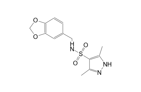 N-(1,3-benzodioxol-5-ylmethyl)-3,5-dimethyl-1H-pyrazole-4-sulfonamide
