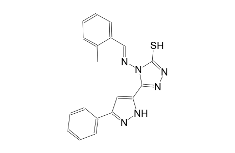 4-{[(E)-(2-methylphenyl)methylidene]amino}-5-(3-phenyl-1H-pyrazol-5-yl)-4H-1,2,4-triazole-3-thiol