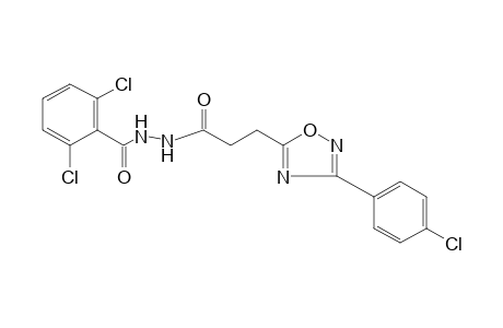 1-{3-[3-(p-CHLOROPHENYL)-1,2,4-OXADIAZOL-5-YL]PROPIONYL}-2-(2,6-DICHLOROBENZOYL)HYDRAZINE