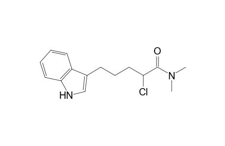 2-Chloro-5-(indol-3'-yl)-N,N-dimethylpentanamide