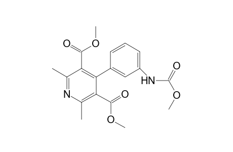 3,5-Pyridinedicarboxylic acid, 4-[3-[(methoxycarbonyl)amino]phenyl]-2,6-dimethyl-, dimethyl ester