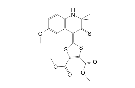 dimethyl 2-(6-methoxy-2,2-dimethyl-3-thioxo-2,3-dihydro-4(1H)-quinolinylidene)-1,3-dithiole-4,5-dicarboxylate