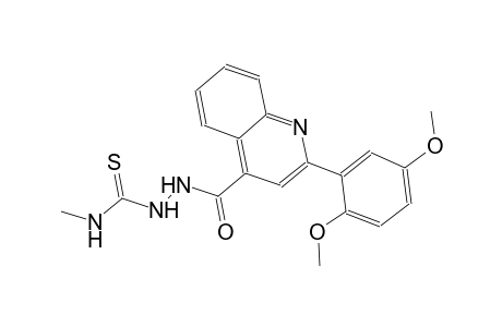 2-{[2-(2,5-dimethoxyphenyl)-4-quinolinyl]carbonyl}-N-methylhydrazinecarbothioamide