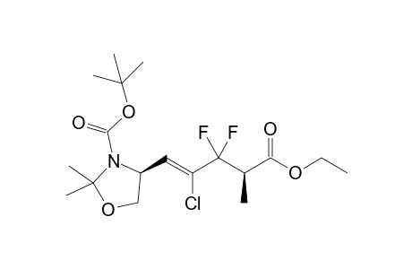 tert-Butyl (4S,4'R)-2,2-dimethyl-4-(4'-ethoxycarbonyl-2'-chloro-3',3'-difluoropent-1'-enyl)oxazolidine-3-carboxylate
