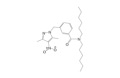 3-[(3,5-dimethyl-4-nitro-1H-pyrazol-1-yl)methyl]-N,N-dihexylbenzamide