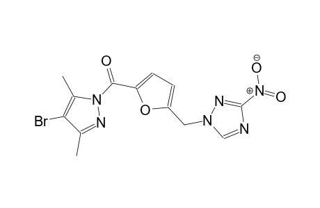 1-({5-[(4-bromo-3,5-dimethyl-1H-pyrazol-1-yl)carbonyl]-2-furyl}methyl)-3-nitro-1H-1,2,4-triazole