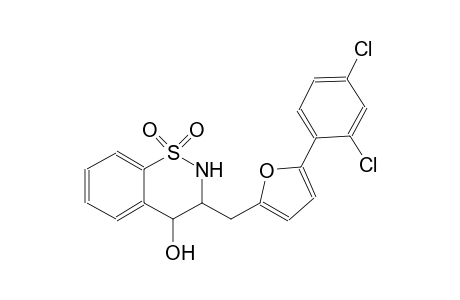 2H-1,2-benzothiazin-4-ol, 3-[[5-(2,4-dichlorophenyl)-2-furanyl]methyl]-3,4-dihydro-, 1,1-dioxide