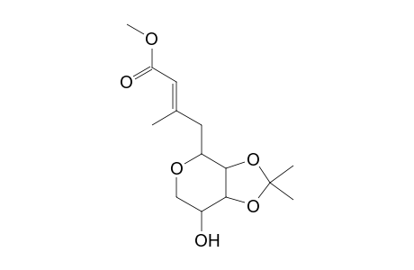1,3-Dioxolo[4,5-c]pyran-7-ol, tetrahydro-2,2-dimethyl-4-(2-methyl-4-methoxy-4-oxo-2-butenyl)-