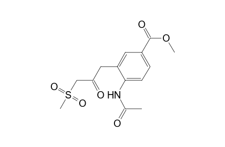 Benzoic acid, 4-(acetylamino)-3-[3-(methylsulfonyl)-2-oxopropyl]-, methyl ester