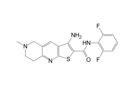 Thieno[2,3-b][1,6]naphthyridine-2-carboxamide, 3-amino-N-(2,6-difluorophenyl)-5,6,7,8-tetrahydro-6-methyl-