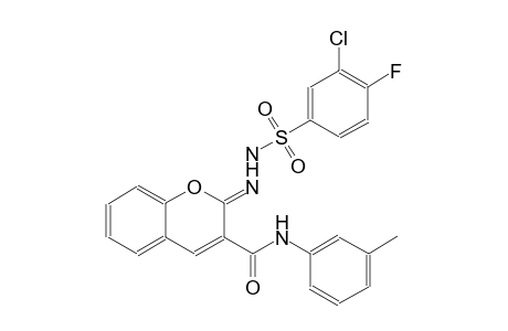 benzenesulfonic acid, 3-chloro-4-fluoro-, 2-[(2Z)-3-[[(3-methylphenyl)amino]carbonyl]-2H-1-benzopyran-2-ylidene]hydrazide