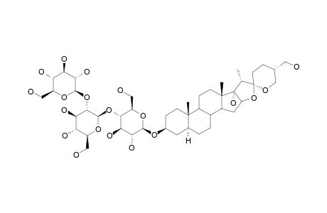 25R-5-ALPHA-SPIROSTANE-3-BETA,17-ALPHA,27-TRIOL-3-O-[O-BETA-D-GLUCOPYRANOSYL-(1->2)-O-BETA-D-GLUCOPYRANOSYL-(1->4)-BETA-D-GLUCOPYRANOSIDE]