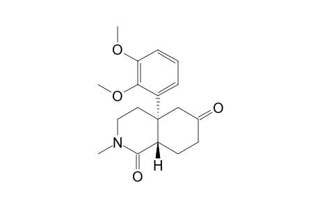 trans-4a-(2,3-Dimethoxyphenyl)-1,6-dioxo-2-methyl-1,2,3,4,4a,5,6,7,8,8a-decahydroisoquinoline