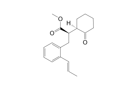 methyl (2RS)-2-[(1RS)-2-oxocyclohexyl]-3-{2-[(1E)-propen-1-yl]phenyl}propanoate