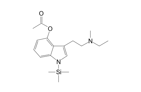 N-Ethyl-4-hydroxy-N-methyltryptamine AC (O),TMS (N,1)