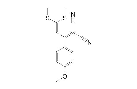 1,1-DICYANO-2-(4-METHOXYPHENYL)-4,4-BIS-(METHYLTHIO)-1,3-BUTADIEN
