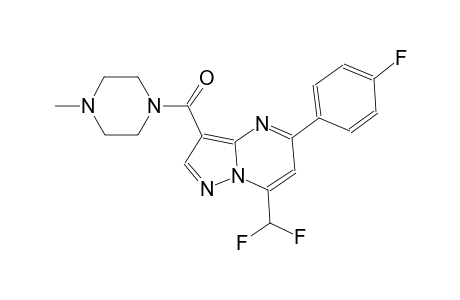 7-(difluoromethyl)-5-(4-fluorophenyl)-3-[(4-methyl-1-piperazinyl)carbonyl]pyrazolo[1,5-a]pyrimidine