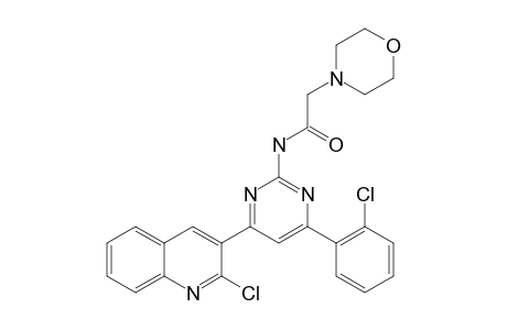 N-[4-(2-CHLOROPHENYL)-6-(2-CHLORO-QUINOLIN-3-YL)-PYRIMIDIN-2-YL]-2-MORPHOLINO-ACETAMIDE