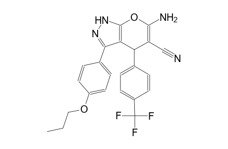 6-amino-3-(4-propoxyphenyl)-4-[4-(trifluoromethyl)phenyl]-1,4-dihydropyrano[2,3-c]pyrazole-5-carbonitrile