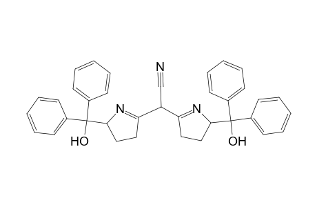 Bis{2-[hydroxy(diphenyl)methyl]-3,4-dihydro-2H-pyrrol-5-yl}acetonitrile