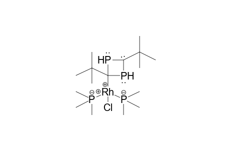 Rhodium, bis(trimethylphosphine)-chloro-.eta.-1,.eta.-3-(2,4-di-t-butyl-1,3-diphosphacyclobutadien-2-yl)-