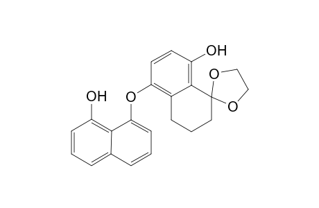 8-Hydroxy-5-(8'-hydroxynaphthalene-1'-yloxy)-1,2,3,4-tetrahydronaphthalen-1-spiro-2"-dioxolane
