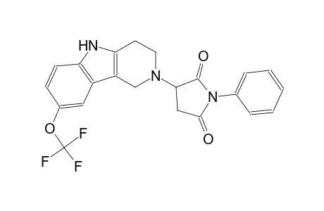 2,5-pyrrolidinedione, 1-phenyl-3-[1,3,4,5-tetrahydro-8-(trifluoromethoxy)-2H-pyrido[4,3-b]indol-2-yl]-