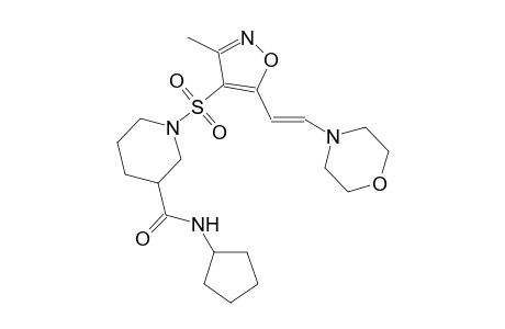 3-piperidinecarboxamide, N-cyclopentyl-1-[[3-methyl-5-[(E)-2-(4-morpholinyl)ethenyl]-4-isoxazolyl]sulfonyl]-